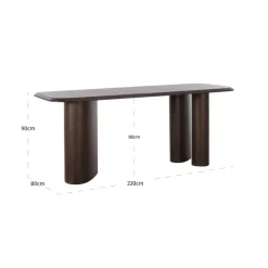 Richmond Interiors Countertafel Prancer bruin