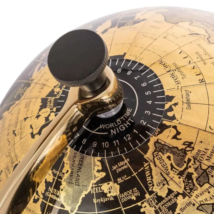 Richmond Interiors Deco object wereldbol Jilly Zwart