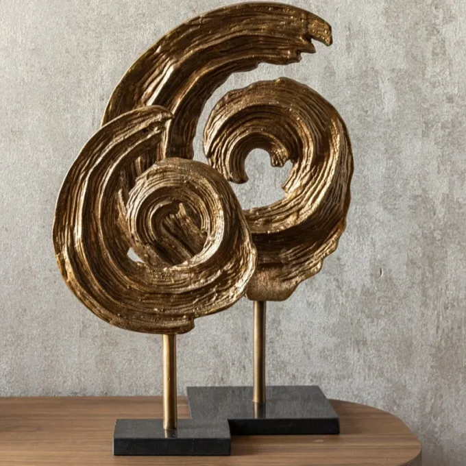 Richmond Interiors Decoratief object Swirl antiek brons groot