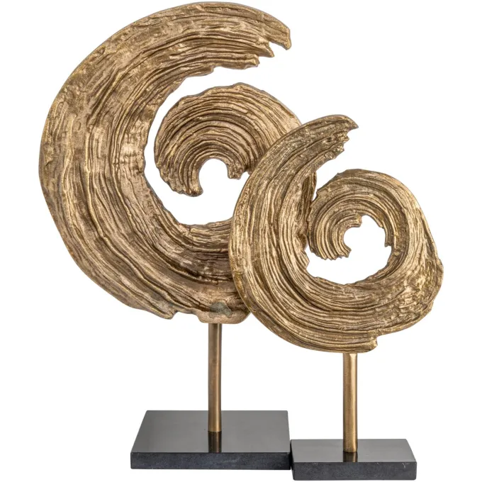 Richmond Interiors Decoratief object Swirl antiek brons groot