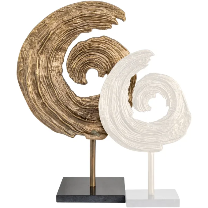 Richmond Interiors Decoratief object Swirl antiek brons groot