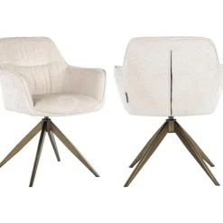 Richmond Interiors Draaistoel Aline white chenille
