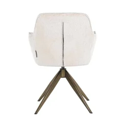 Richmond Interiors Draaistoel Aline white chenille
