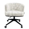 Richmond Interiors Draaistoel Rochenne met wielen Beige graffic