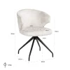 Richmond Interiors Draaistoel Milly Fusion cream 02
