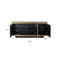 Richmond Interiors Dressoir Collada 3-deuren goud