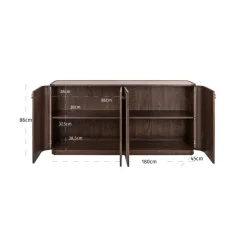 Richmond Interiors Dressoir Willox brown 4-doors