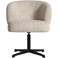 Richmond Interiors Eetkamerstoel Dinan cream tweed fire retardant - draaibaar