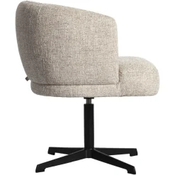 Richmond Interiors Eetkamerstoel Dinan cream tweed fire retardant - draaibaar