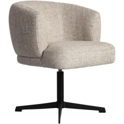 Richmond Interiors Eetkamerstoel Dinan cream tweed fire retardant - draaibaar