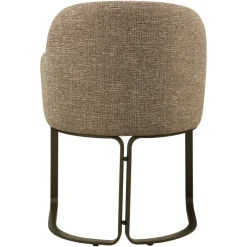 Richmond Interiors Eetkamerstoel Hadley bruin tweed fire retardant