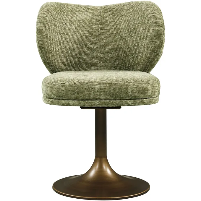 Richmond Interiors Eetkamerstoel Amely pistache softweave draaistoel