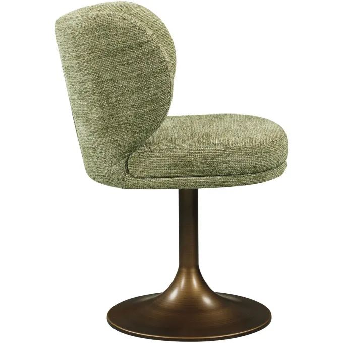Richmond Interiors Eetkamerstoel Amely pistache softweave draaistoel