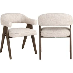 Richmond Interiors Eetkamerstoel Mori cream tweed fire retardant