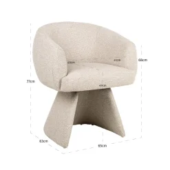 Richmond Interiors Eetkamerstoel Quiriro biscotti swivel