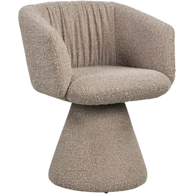 Richmond Interiors Eetkamerstoel Madeline mocca chunky draaibaar