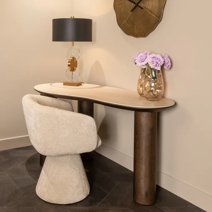 Richmond Interiors Eetkamerstoel Madeline mocca chunky draaibaar