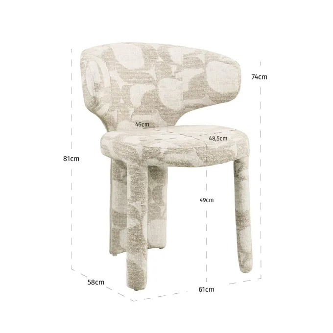 Richmond Interiors Eetkamerstoel Viola naturel oasis