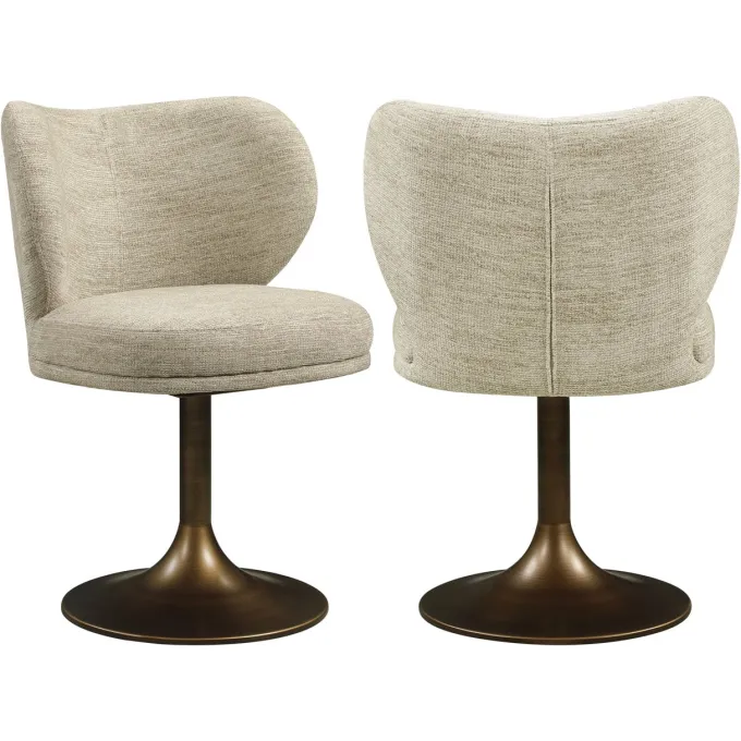 Richmond Interiors Eetkamerstoel Amely naturel softweave draaistoel