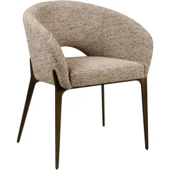 Richmond Interiors Eetkamerstoel Kenzi mocca linear fire retardant