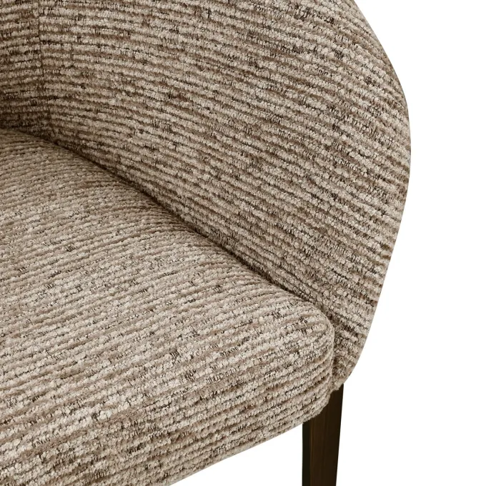 Richmond Interiors Eetkamerstoel Kenzi mocca linear fire retardant