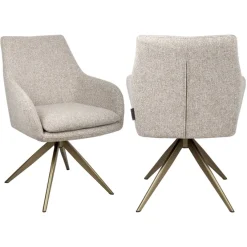 Richmond Interiors Eetkamerstoel Lisonne cayenne bruin draaibaar fire retardant