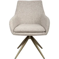 Richmond Interiors Eetkamerstoel Lisonne cayenne bruin draaibaar fire retardant