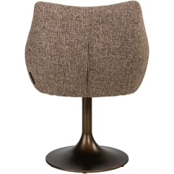 Richmond Interiors Eetkamerstoel Aldo bruin tweed draaibaar