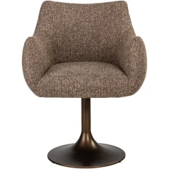 Richmond Interiors Eetkamerstoel Aldo bruin tweed draaibaar