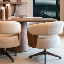 Richmond Interiors Eetkamerstoel Pollux lodge desert walnoot