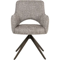 Richmond Interiors Eetkamerstoel Ginerva earth tweed swivel