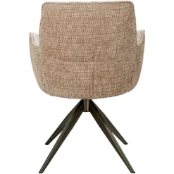 Richmond Interiors Eetkamerstoel Chase ginger jacquard draaistoel