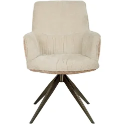 Richmond Interiors Eetkamerstoel Chase ginger jacquard draaistoel