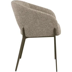 Richmond Interiors Eetkamerstoel Kenzi bruin tweed