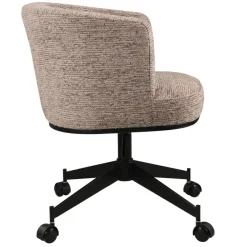 Richmond Interiors Eetkamerstoel Rochenne mocca linear draaibaar on wheels