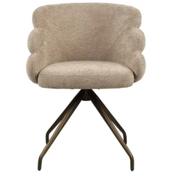 Richmond Interiors Eetkamerstoel Kayla mocca boldweave draaibaar
