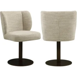 Richmond Interiors Eetkamerstoel Fiona naturel softweave draaistoel