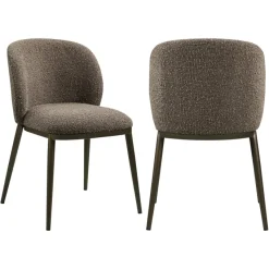 Richmond Interiors Eetkamerstoel Gandy bruin chunky