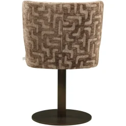 Richmond Interiors Eetkamerstoel Fiona bruin labyrinth draaistoel