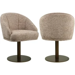 Richmond Interiors Eetkamerstoel Beverly mocca linear draaibaar