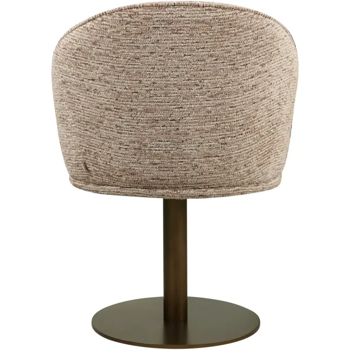 Richmond Interiors Eetkamerstoel Beverly mocca linear draaibaar