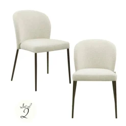 Richmond Interiors Eetkamerstoel Stacker biscotti – Set van 2