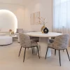 Richmond Interiors Eetkamerstoel Elvi mocca chunky - Set van 2
