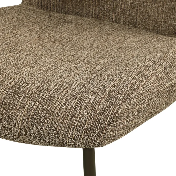 Richmond Interiors Eetkamerstoel Odarby bruin tweed- Set van 2