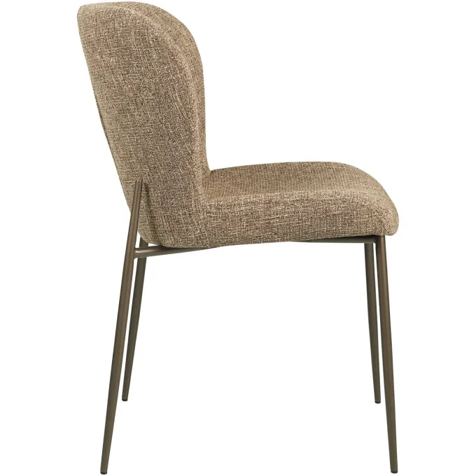 Richmond Interiors Eetkamerstoel Odarby bruin tweed- Set van 2