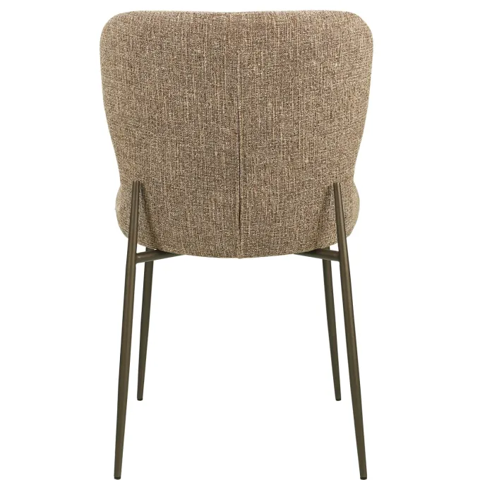 Richmond Interiors Eetkamerstoel Odarby bruin tweed- Set van 2