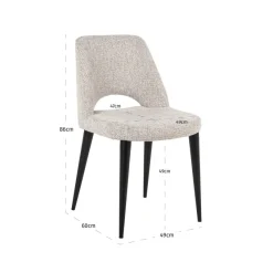 Richmond Interiors Eetkamerstoel Tabitha natural fancy (Set of 2)