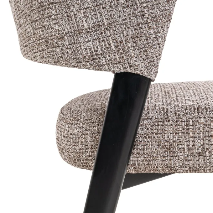 Richmond Interiors Eetkamerstoel Zeno earth tweed