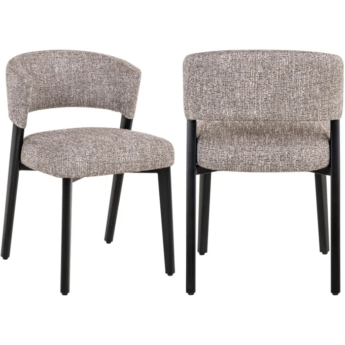 Richmond Interiors Eetkamerstoel Zeno earth tweed