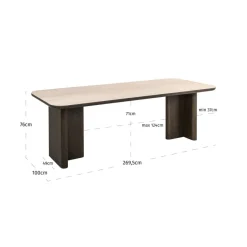 Richmond Interiors Eettafel Nando brown 270